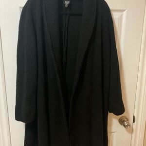 Eileen Fisher Classic Black Open Cardigan